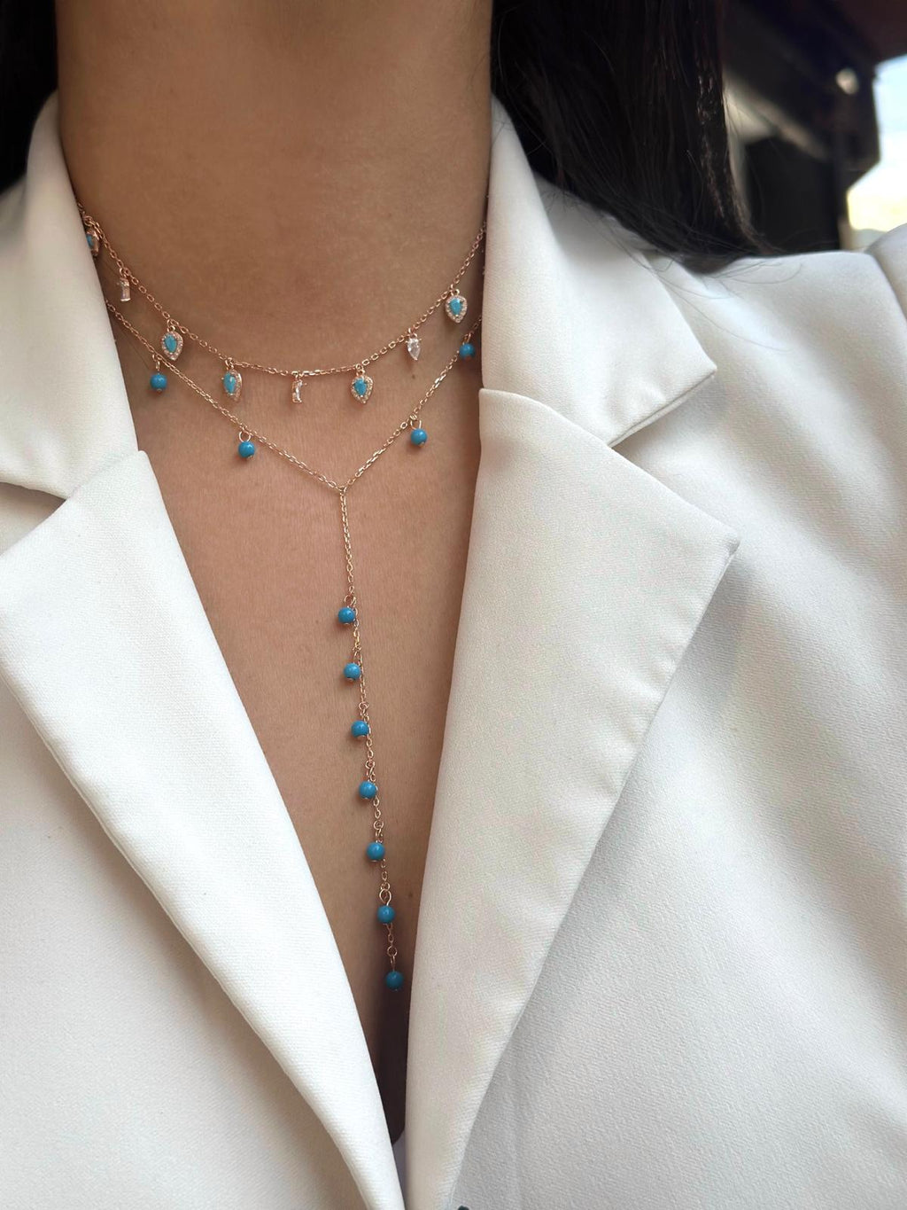 שרשרת לוסי - רוז גולד